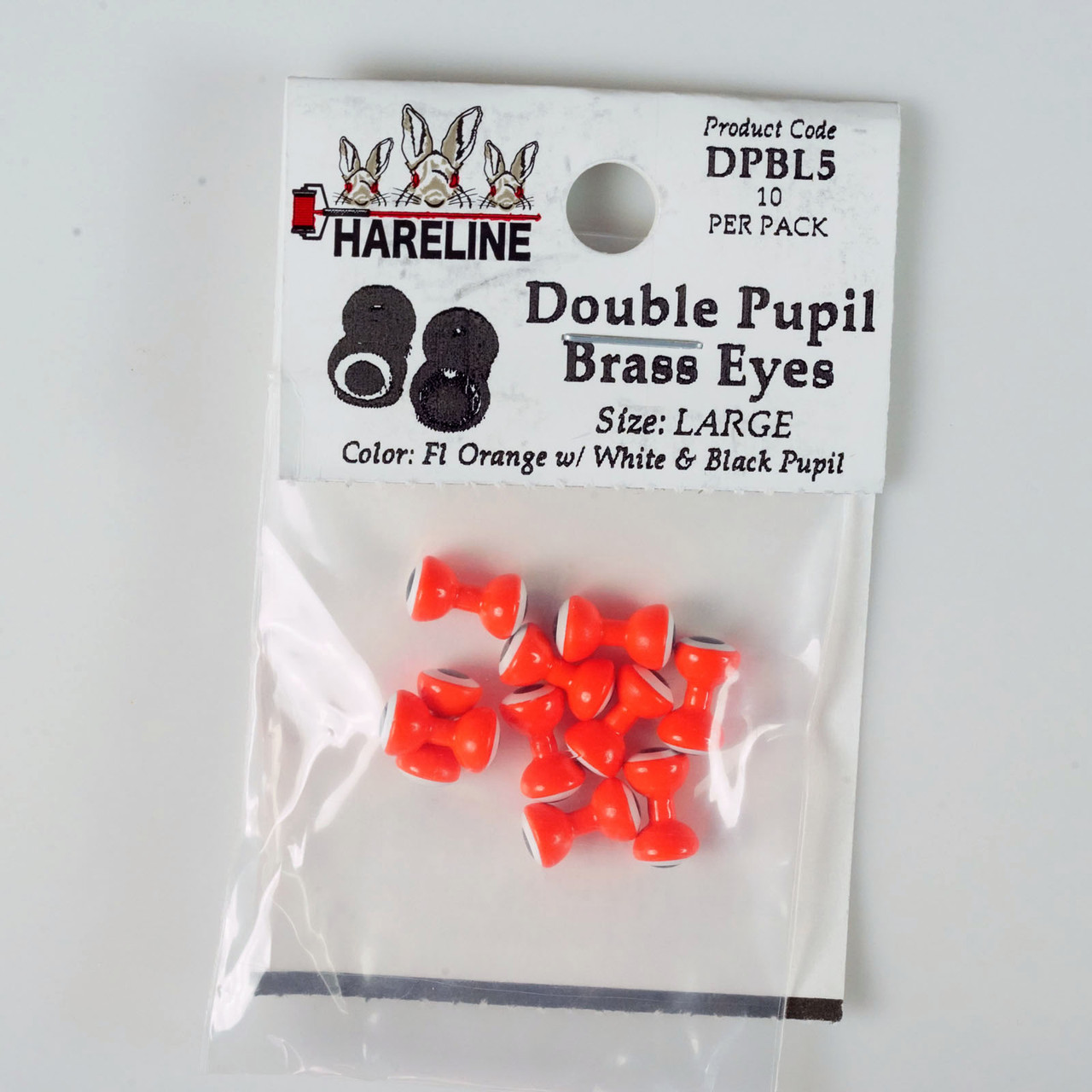 Hareline Double Pupil Brass Eyes