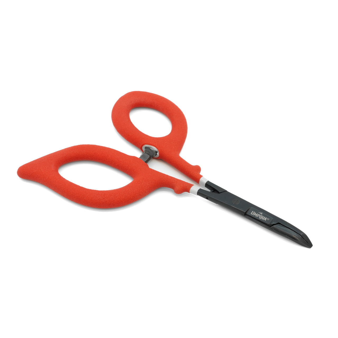 Umpqua Rivergrip PS Scissor Forceps 6 in Curved Red