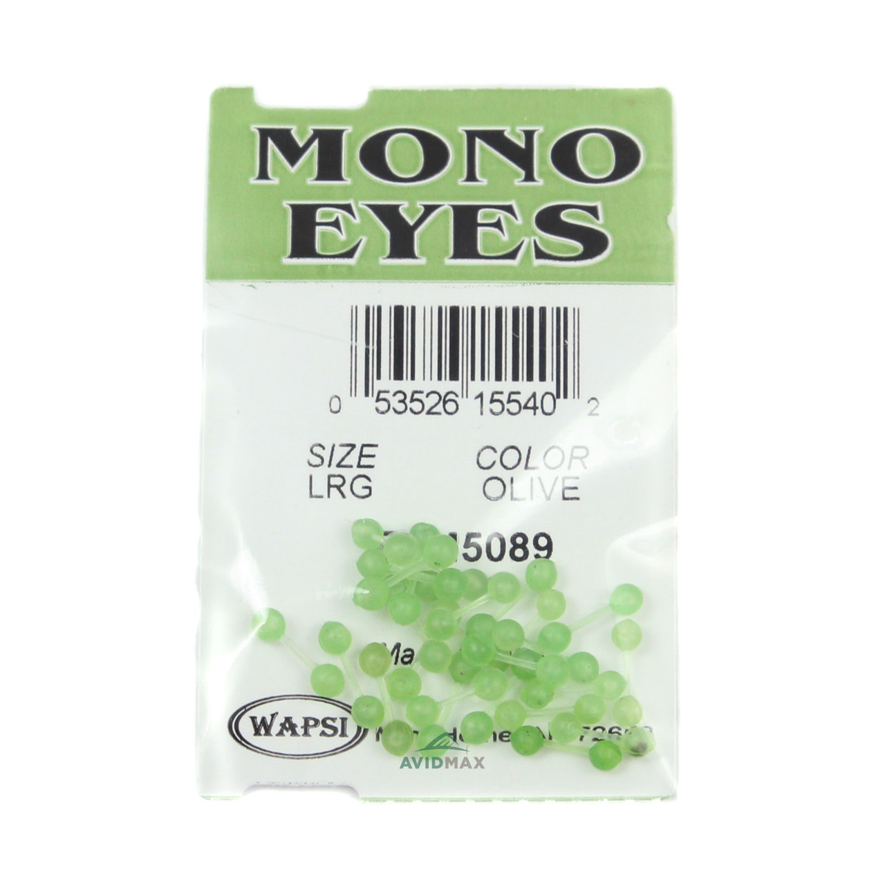 Wapsi Mono Eyes Large (2.5mm) Olive