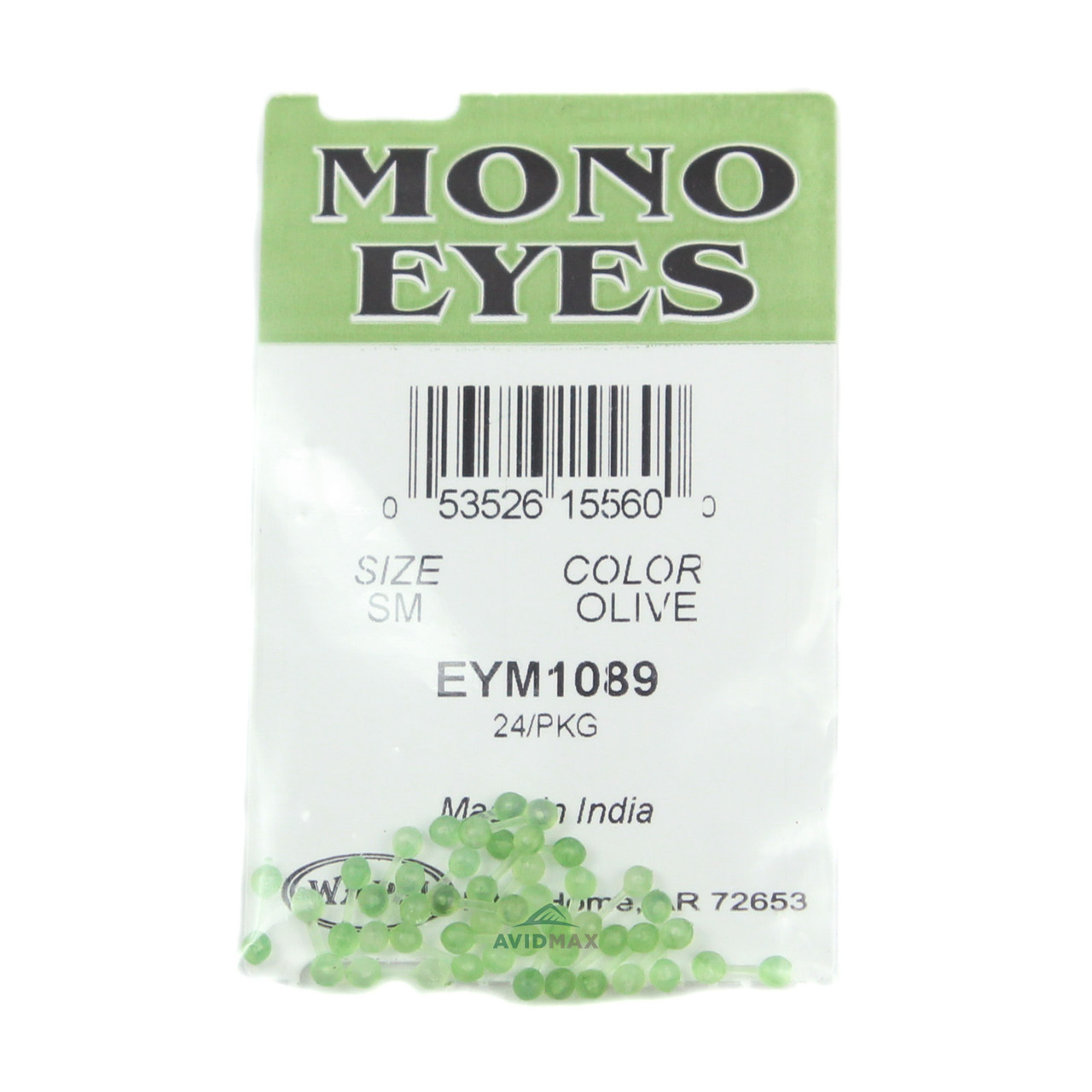 Wapsi Mono Eyes Small (1.2mm) Olive
