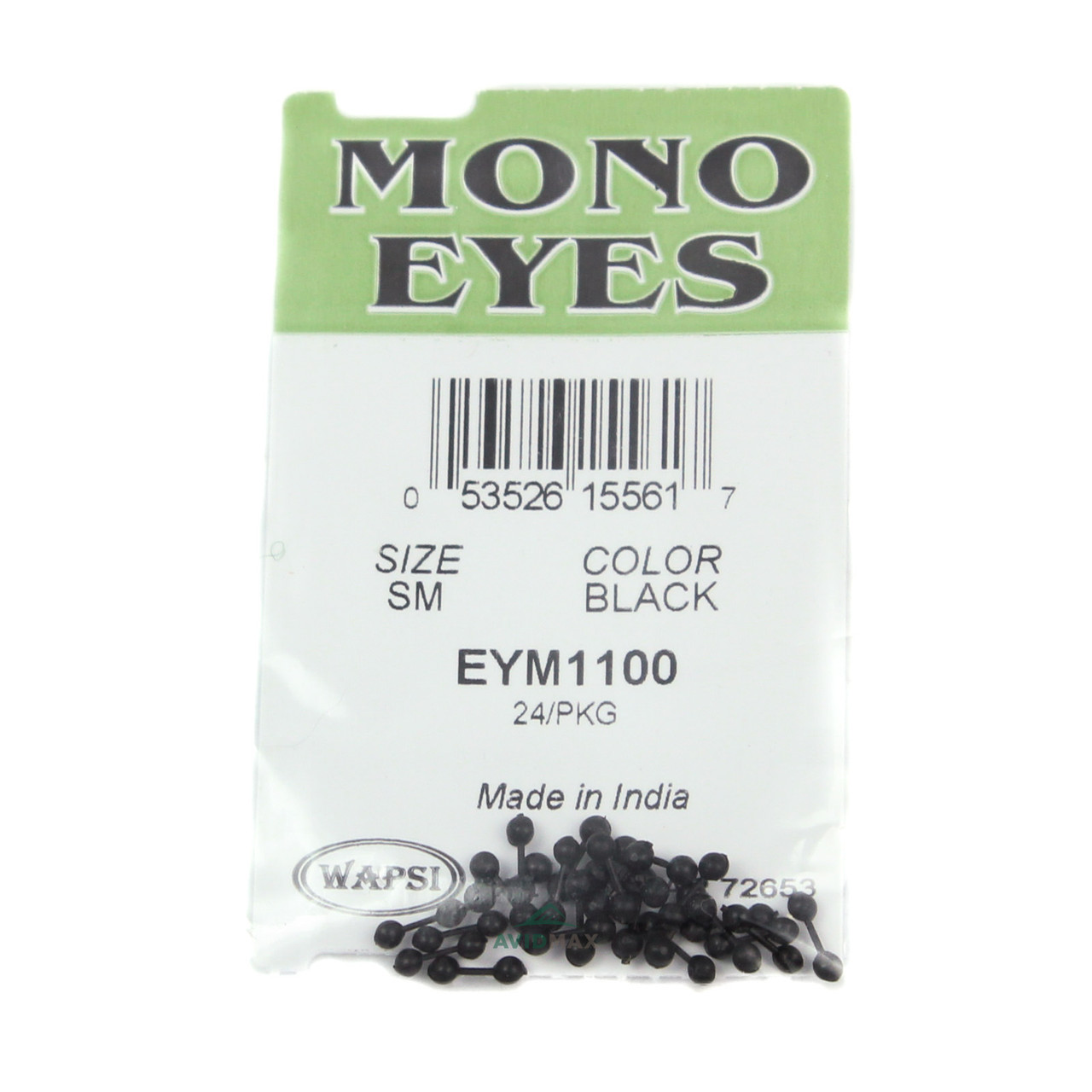 Wapsi Mono Eyes Small (1.2mm) Black