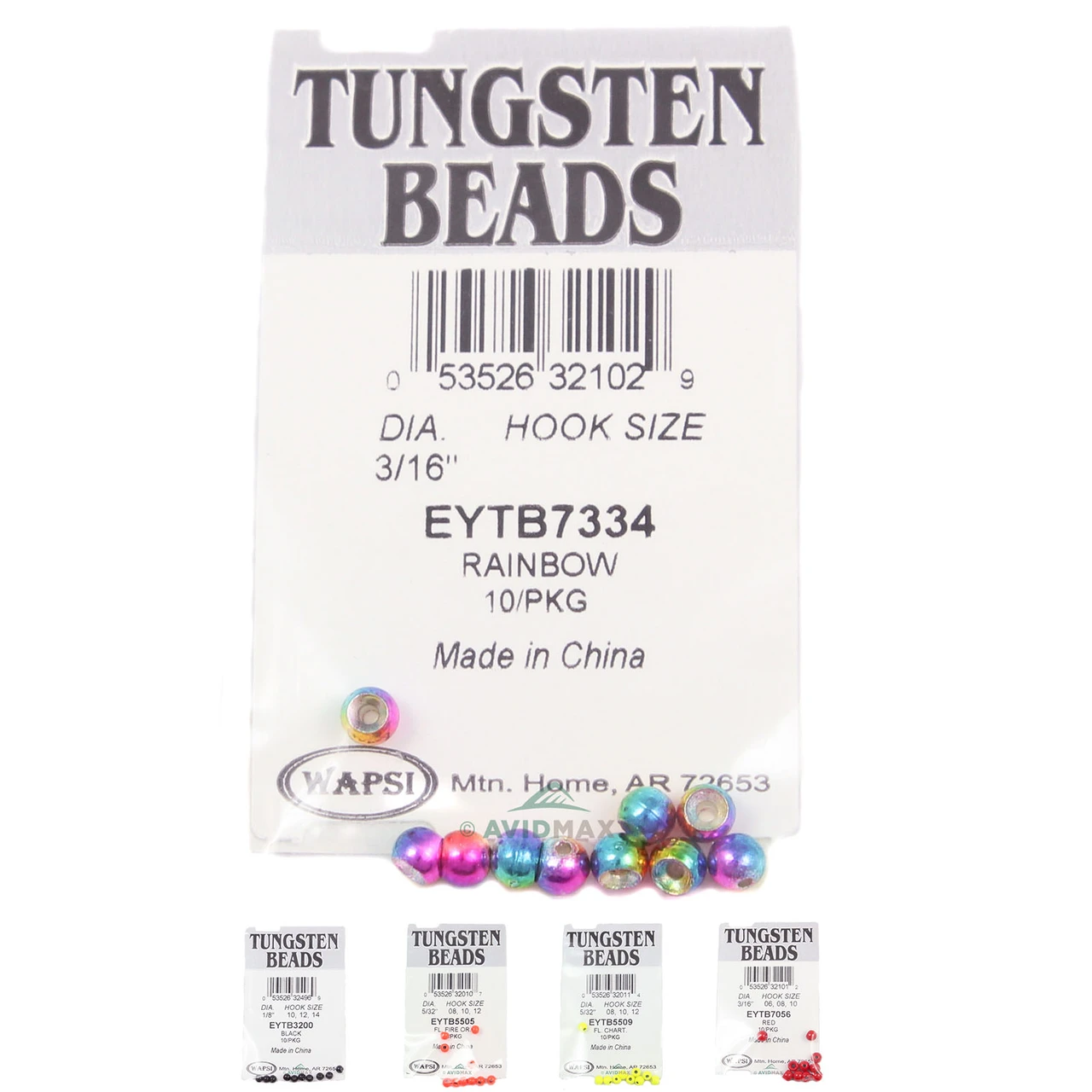 Wapsi Tungsten Painted Bomb Beads (10 pk)