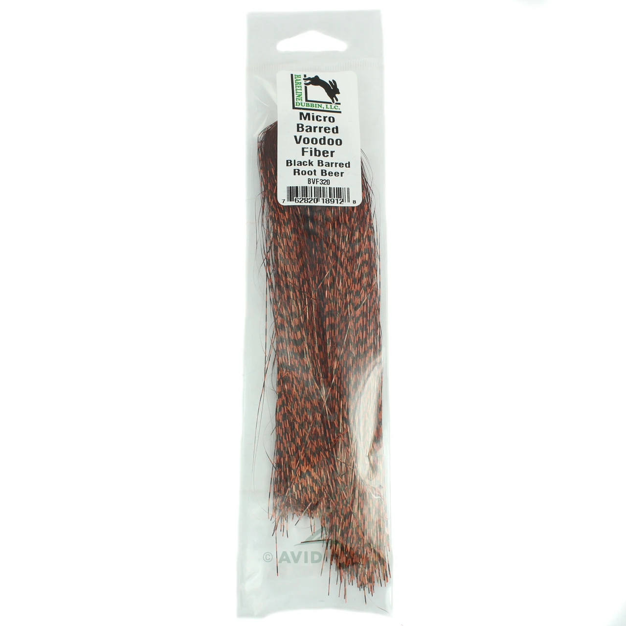 Hareline Micro Barred Voodoo Fibers Black Barred Black Barred Root Beer
