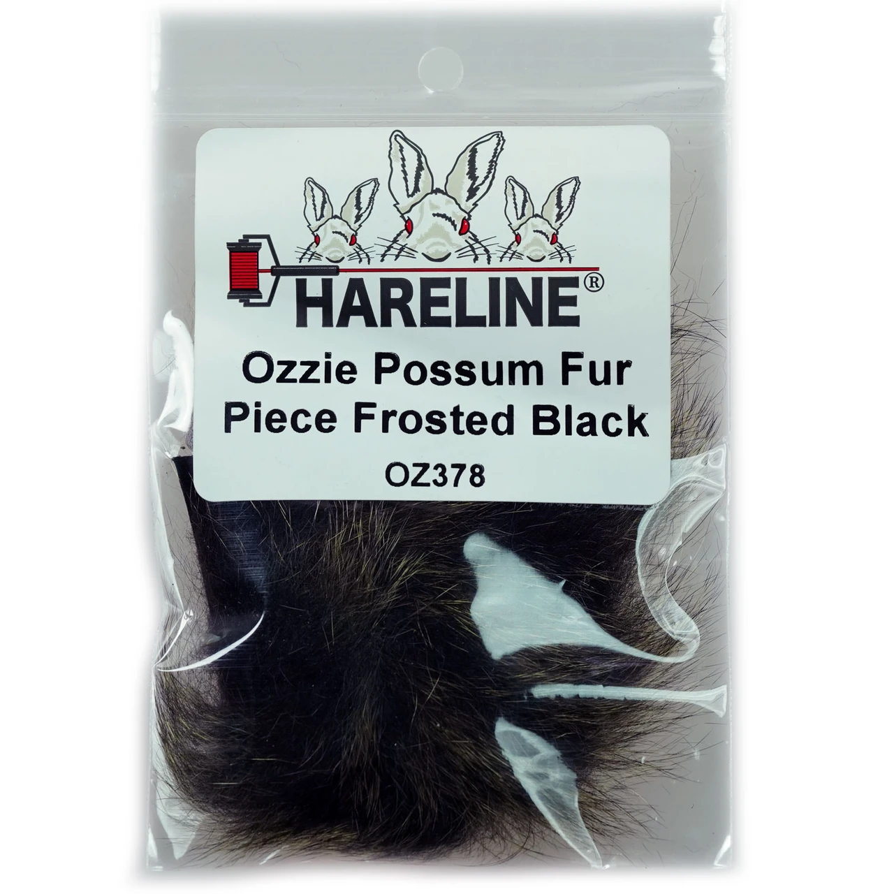 Hareline Ozzie Possum Fur Frosted Black