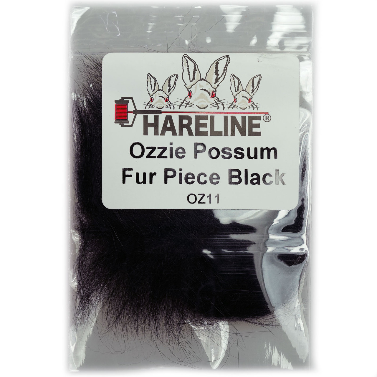 Hareline Ozzie Possum Fur Black