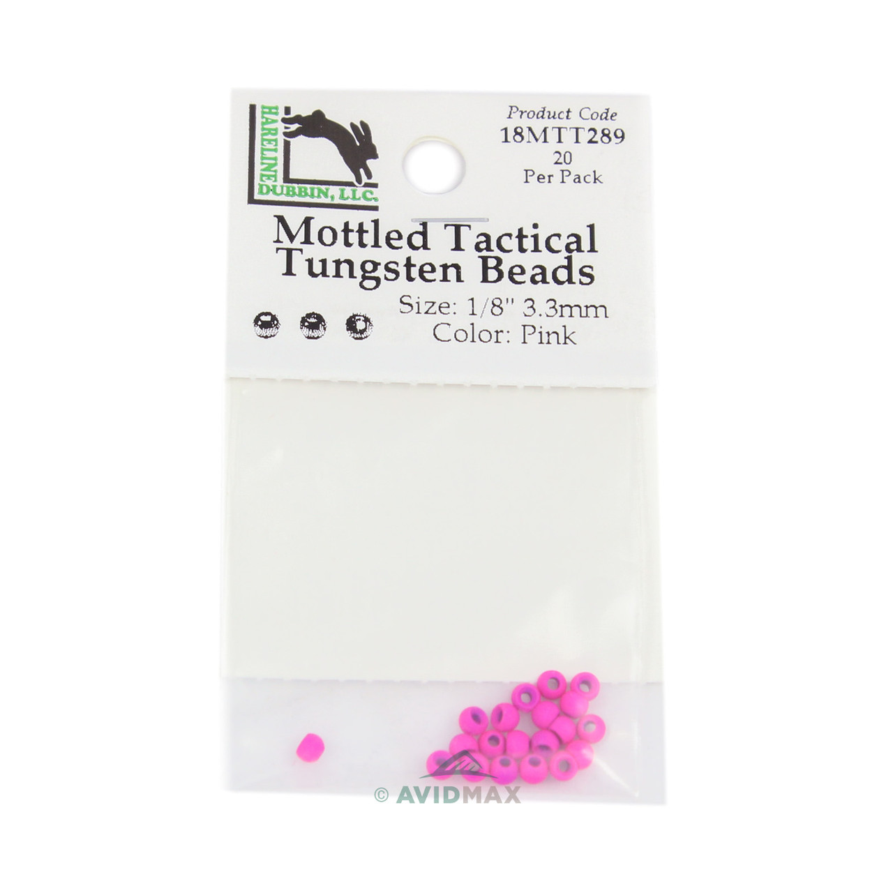 Hareline Mottled Tactical Tungsten Beads 1/8" Pink