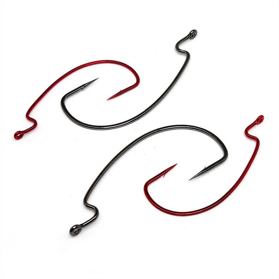 Gamakatsu Worm Offset Extra Wide Gap NS Black Fishing Hook Shank