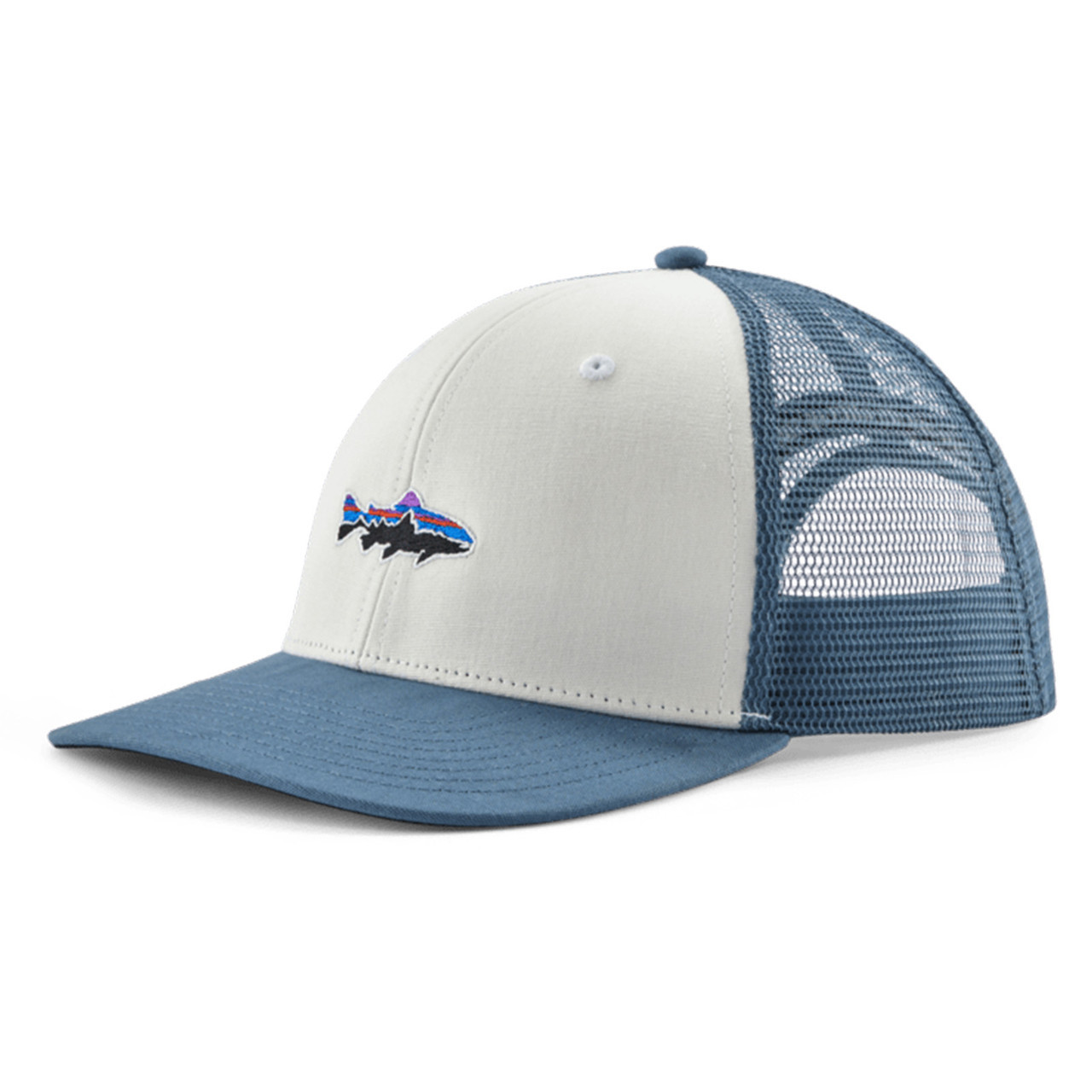 Patagonia Take a Stand Trucker Hat - Stand Up Trout: White