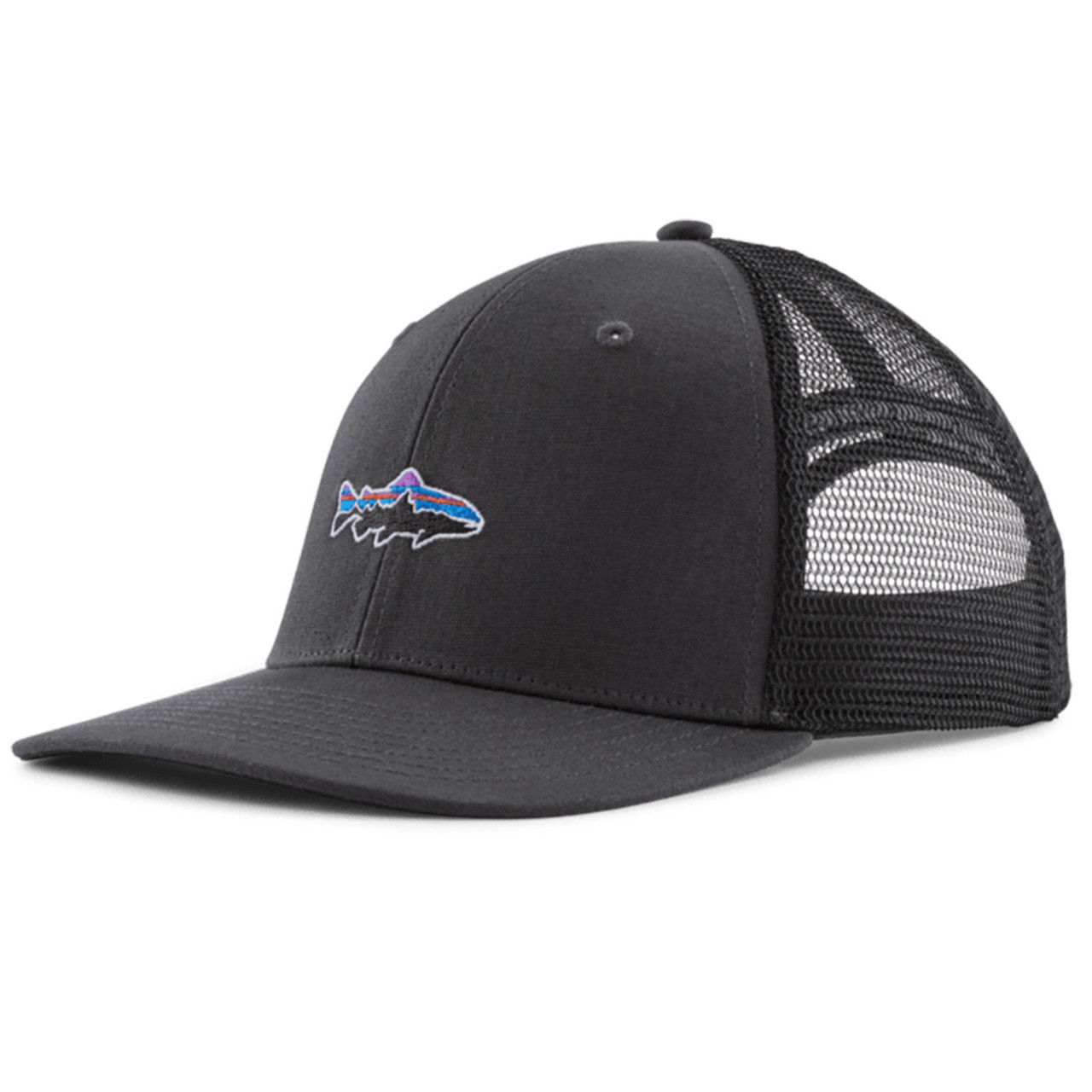 Patagonia Take a Stand Trucker Hat - Stand Up Trout: Ink Black