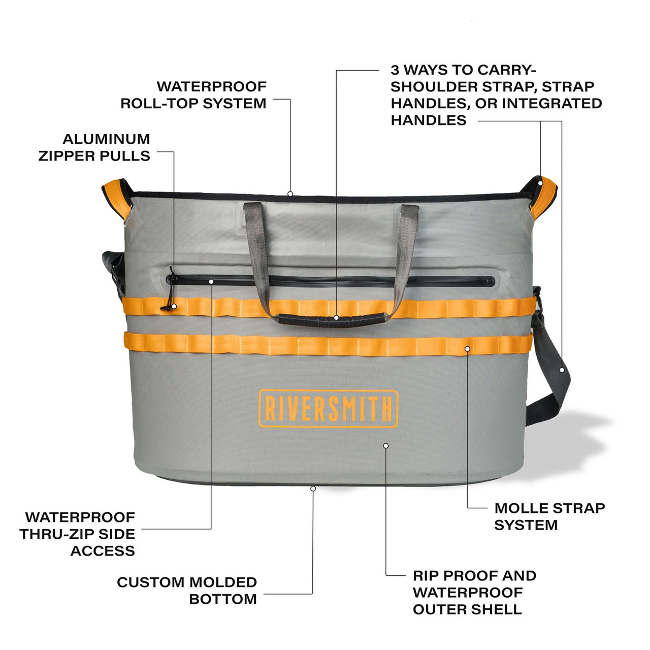RiverSmith Convoy Hauler 45L Gray Cadmium