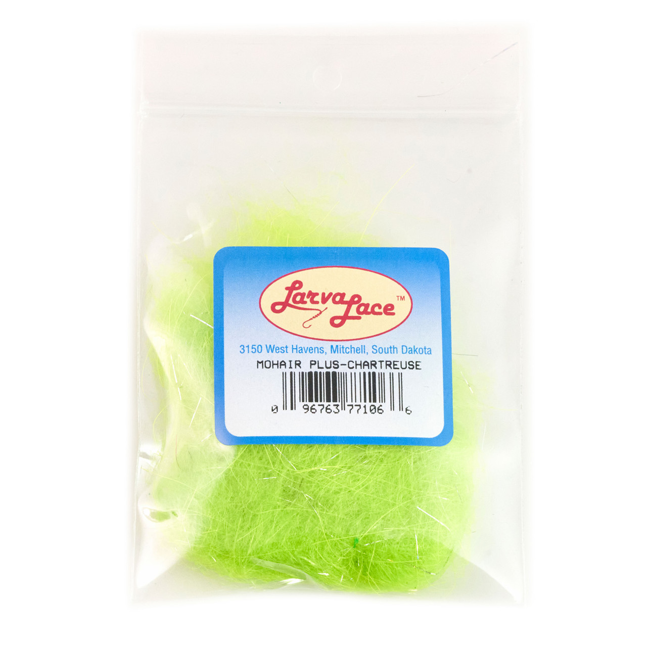 Larva Lace Mohair+ Dubbing Chartreuse