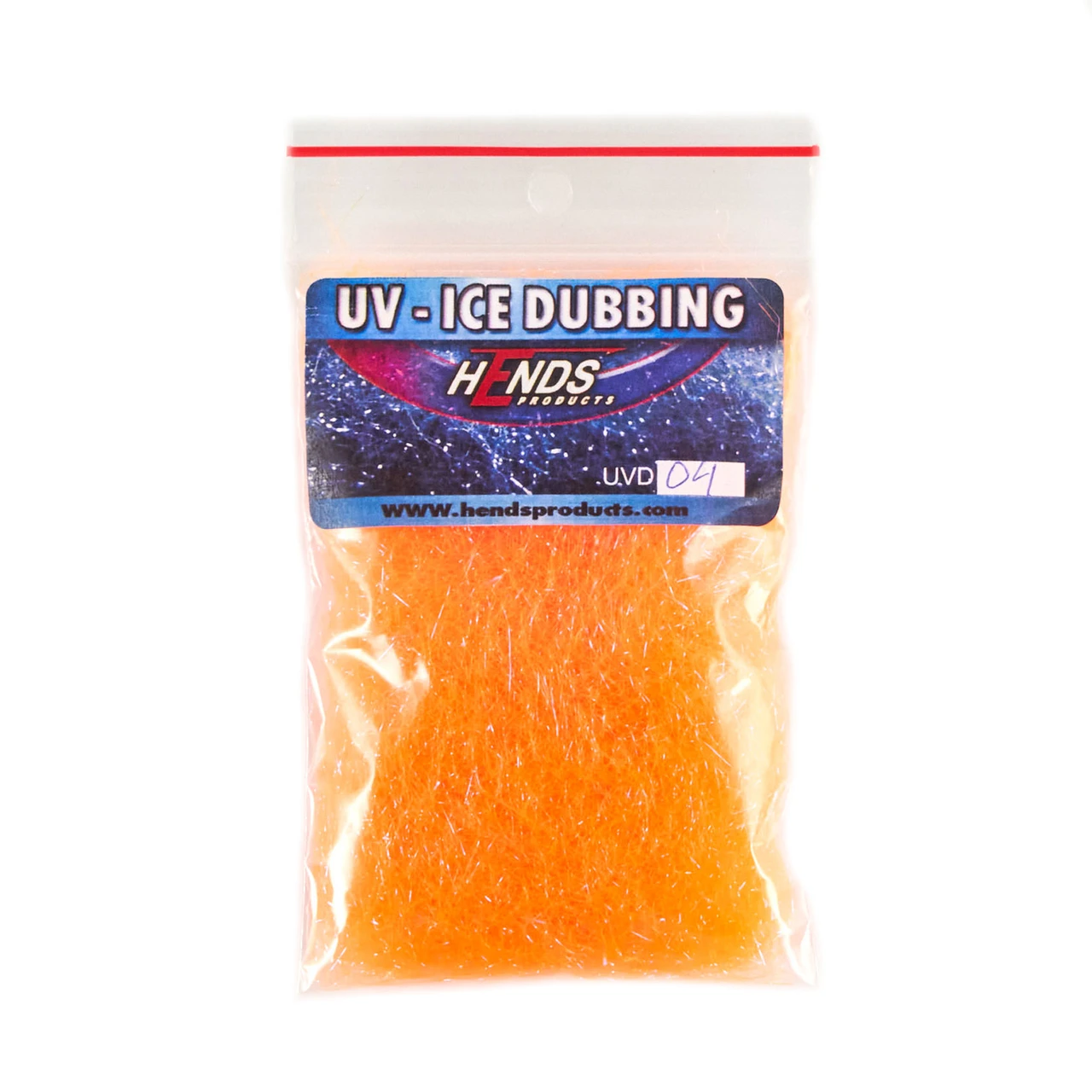 Hends UV Ice Dubbing Hot Orange Fluorescent