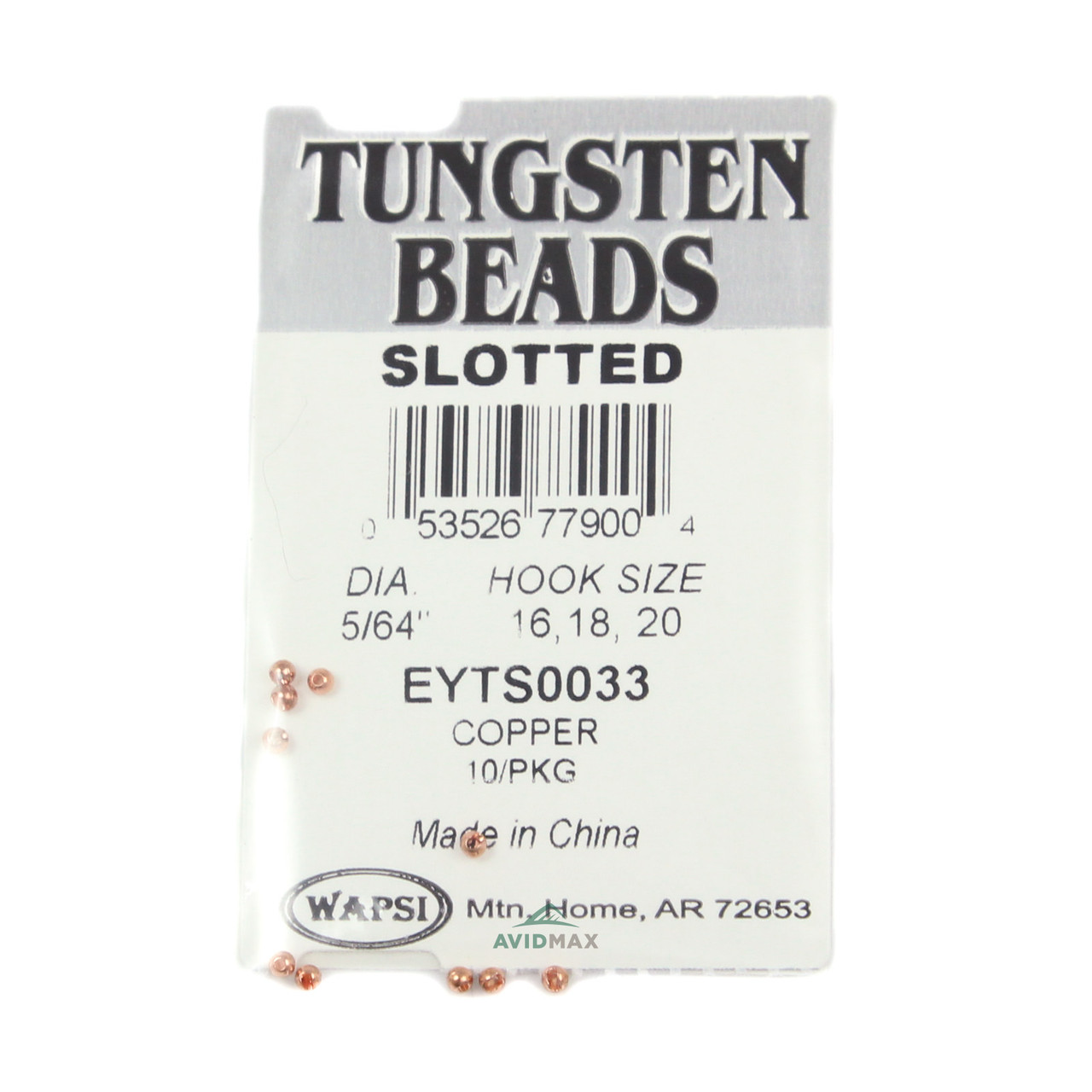 Wapsi Tungsten Slotted Beads (10 pk)