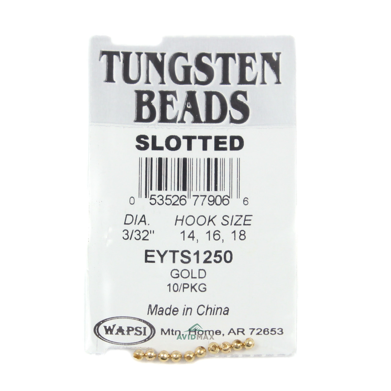 Wapsi Tungsten Slotted Beads (10 pk)