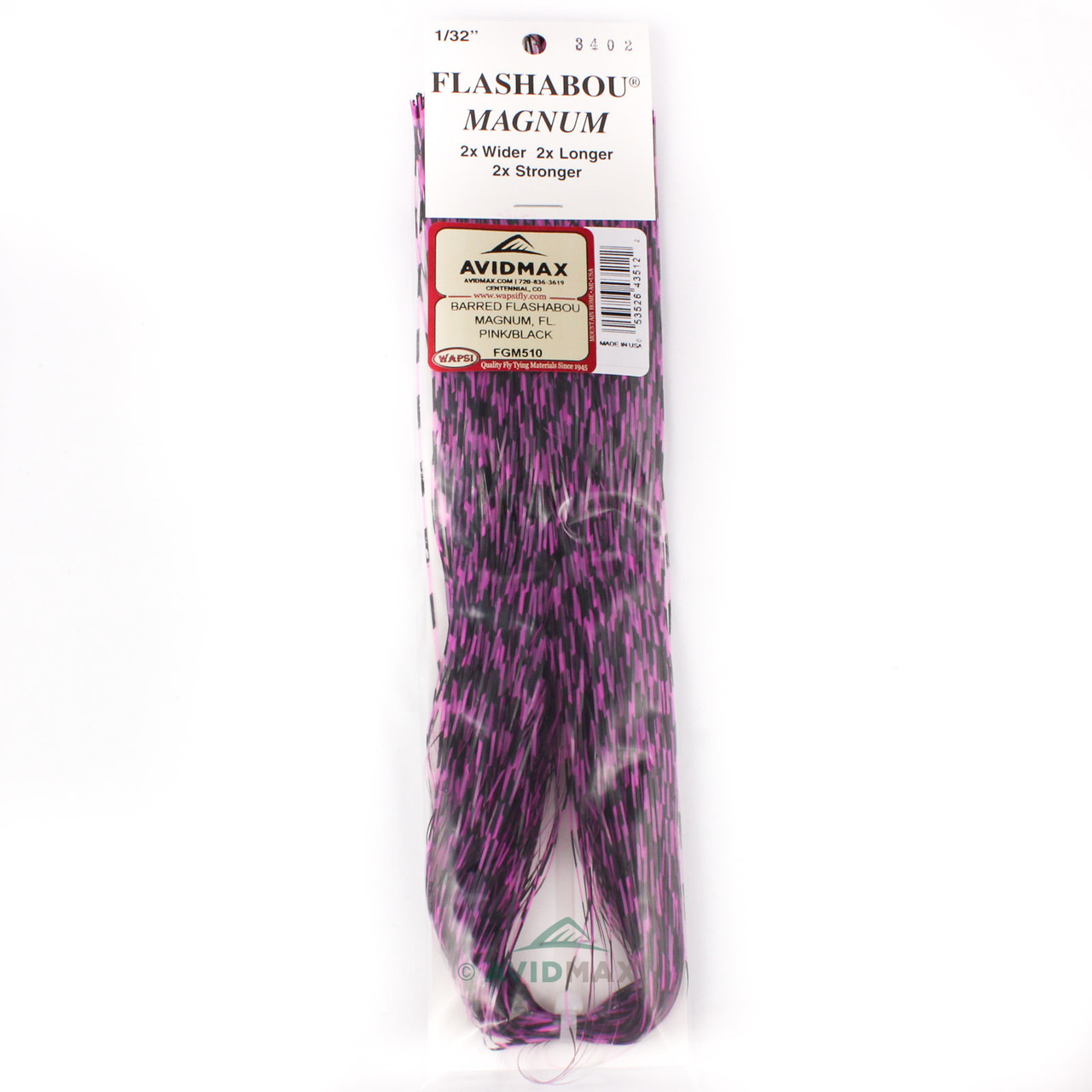 Wapsi Magnum Barred Flashabou Pink/Black