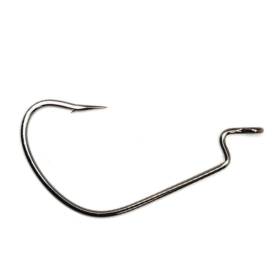 Gamakatsu Worm G-Lock NS Black Hook Offset Shank Fishing Hooks