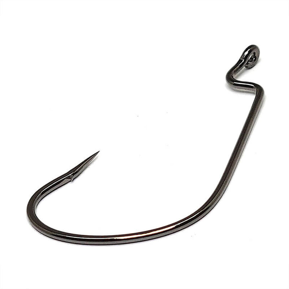 Gamakatsu Worm G-Lock NS Black Hook Offset Shank Fishing Hooks