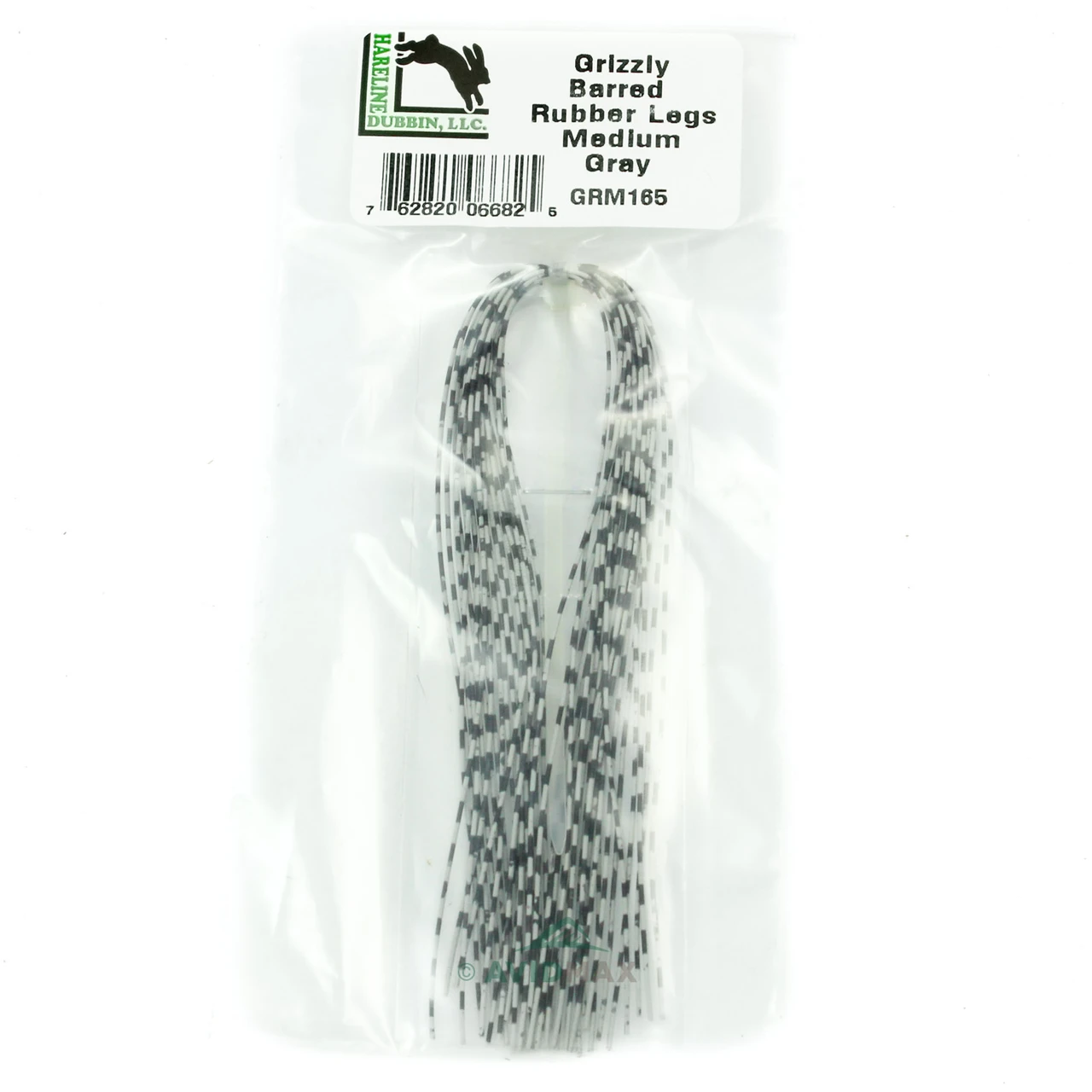 Hareline Grizzly Medium Barred Rubber Legs Grey