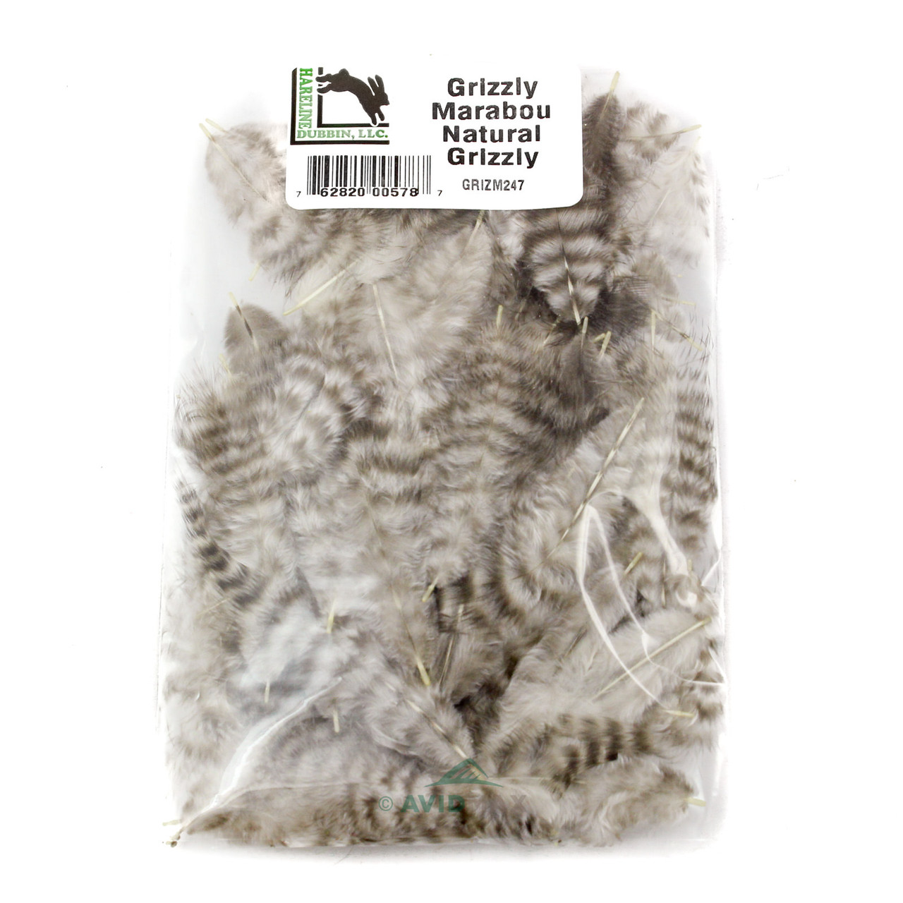 Hareline Natural Grizzly Mini Marabou Natural Grizzly