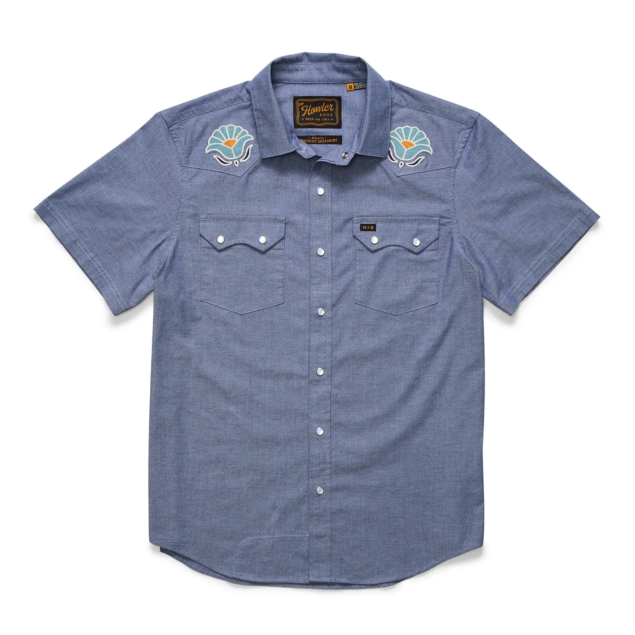 Howler Brothers Crosscut Deluxe Snapshirt (2018/19) - Fresh Blooms : Indigo