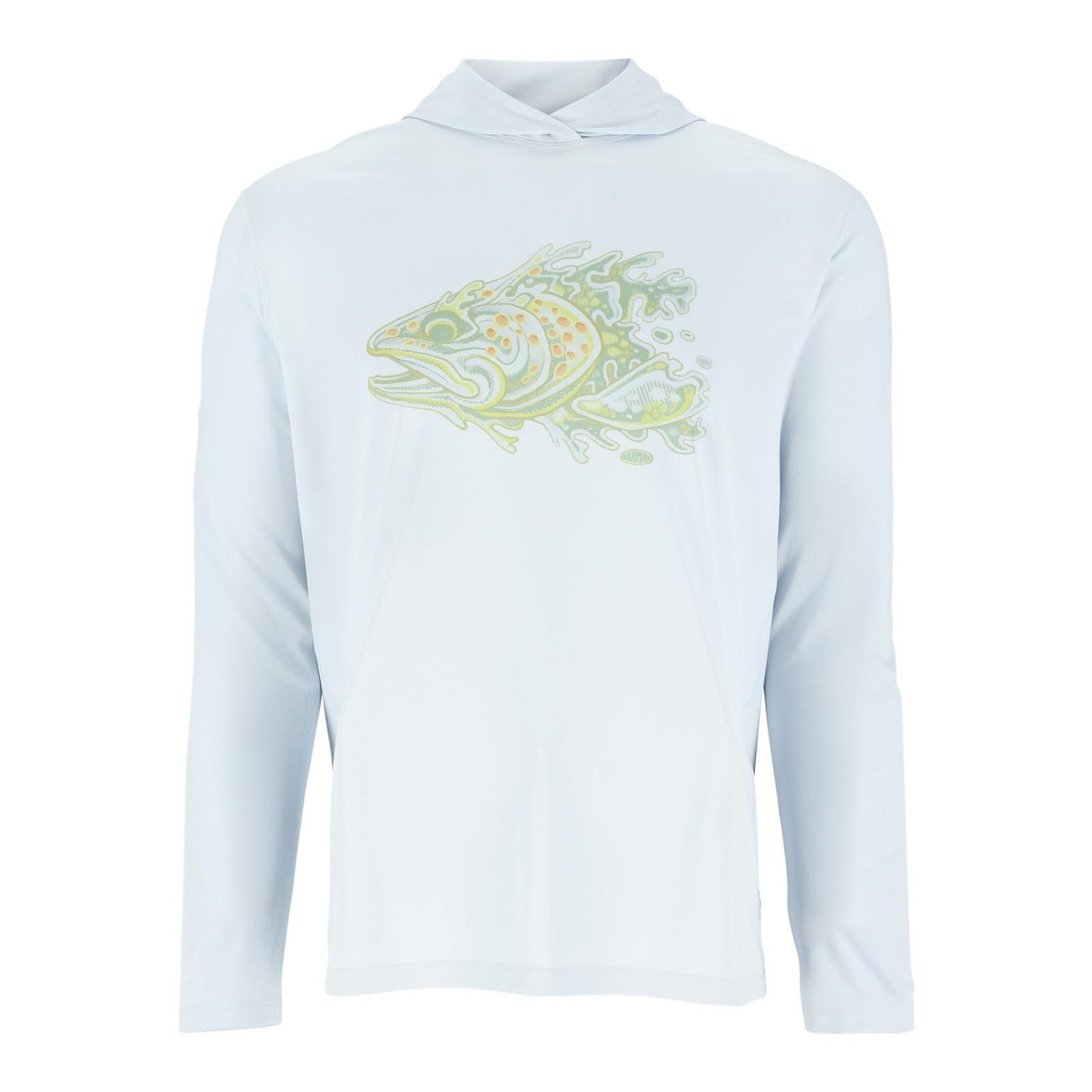 Simms Men's Tech Hoody Artist Series Small Bimini Trout Head