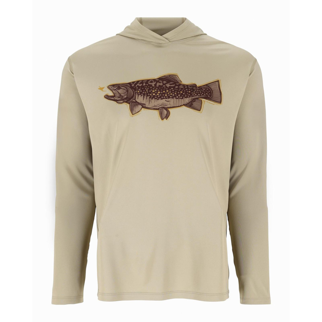 Simms Men's Tech Hoody Artist Series Small Stone Trout Fly
