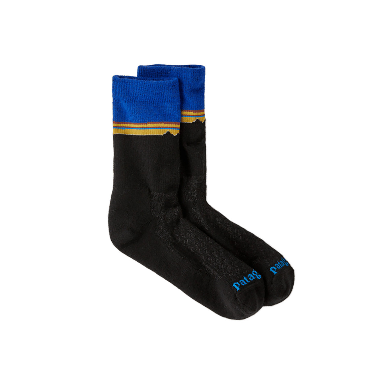 Patagonia Merino Wool Blend Crew Socks Medium Fitz Roy Viking Blue