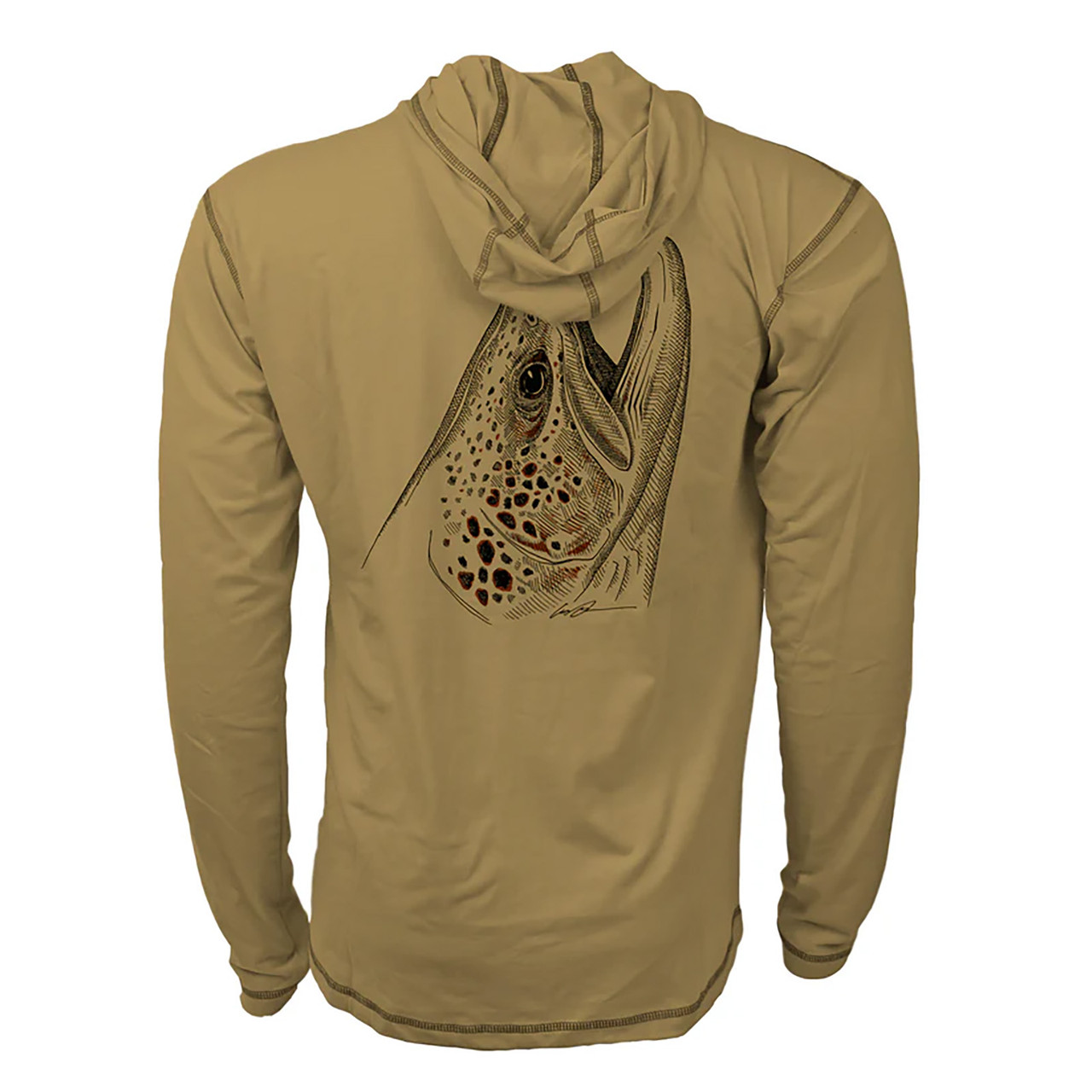 RepYourWater Hooded Sun Shirt Merino Blend Rising Brown