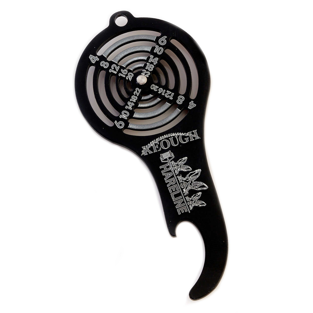 Hareline Hareline Bottle Opener Hackle Gauge Key Black