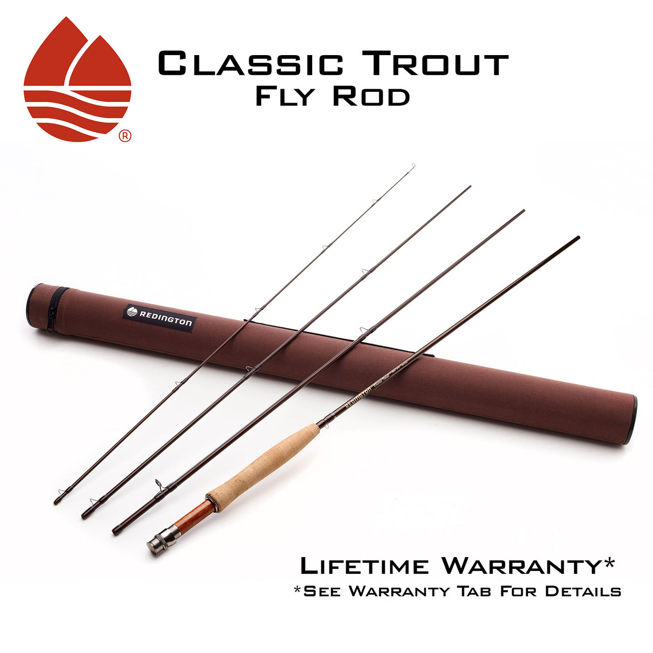 Redington Classic Trout Fly Rods With Case - All Sizes - AvidMax