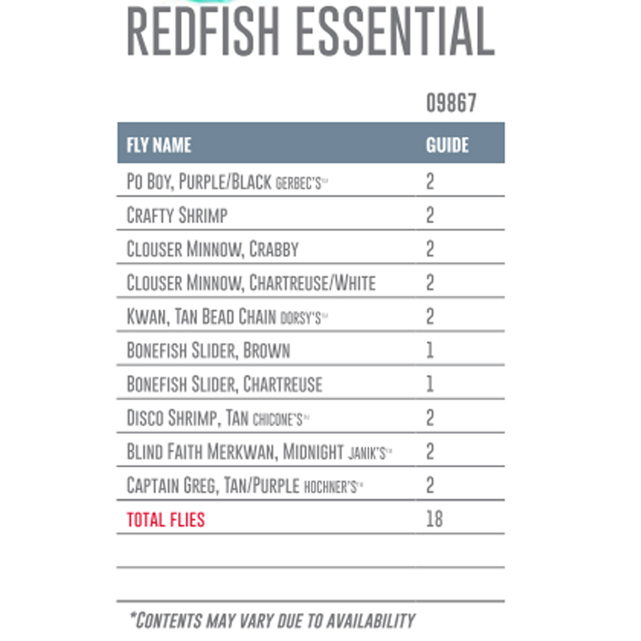 Umpqua Fly Assortment Redfish Essential