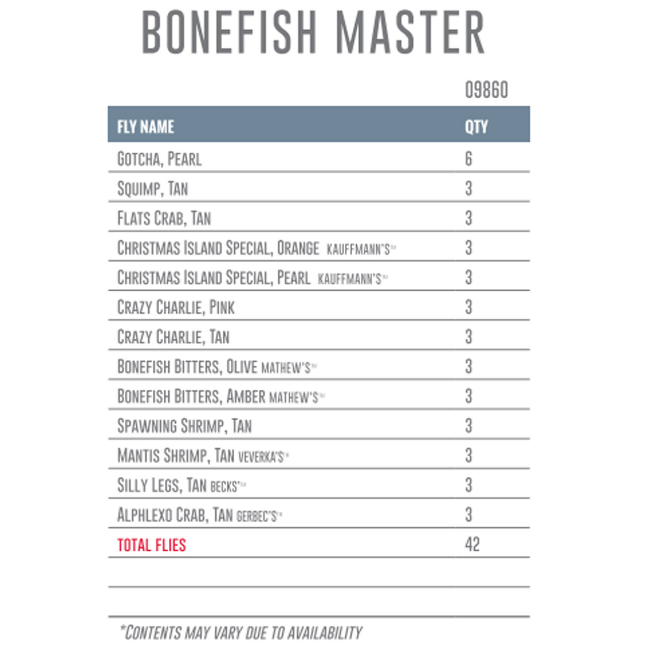 Umpqua Fly Assortment Bonefish Master