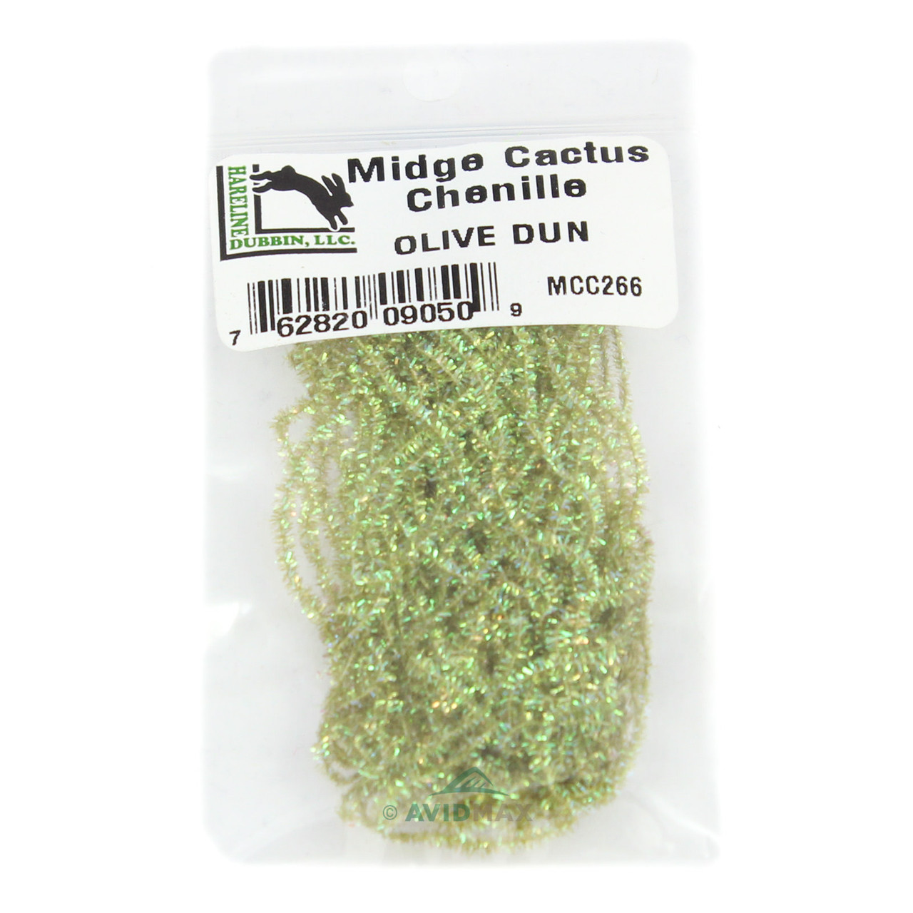 Hareline Midge Cactus Chenille Olive Dun