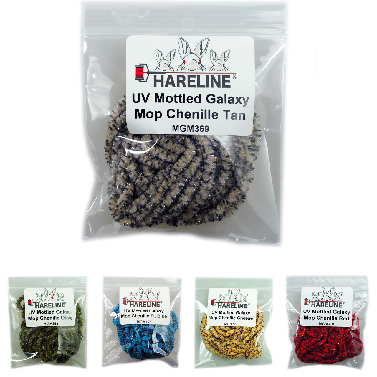 Hareline UV Mottled Galaxy Mop Chenille Hareline UV Mottled Galaxy Mop Chenille