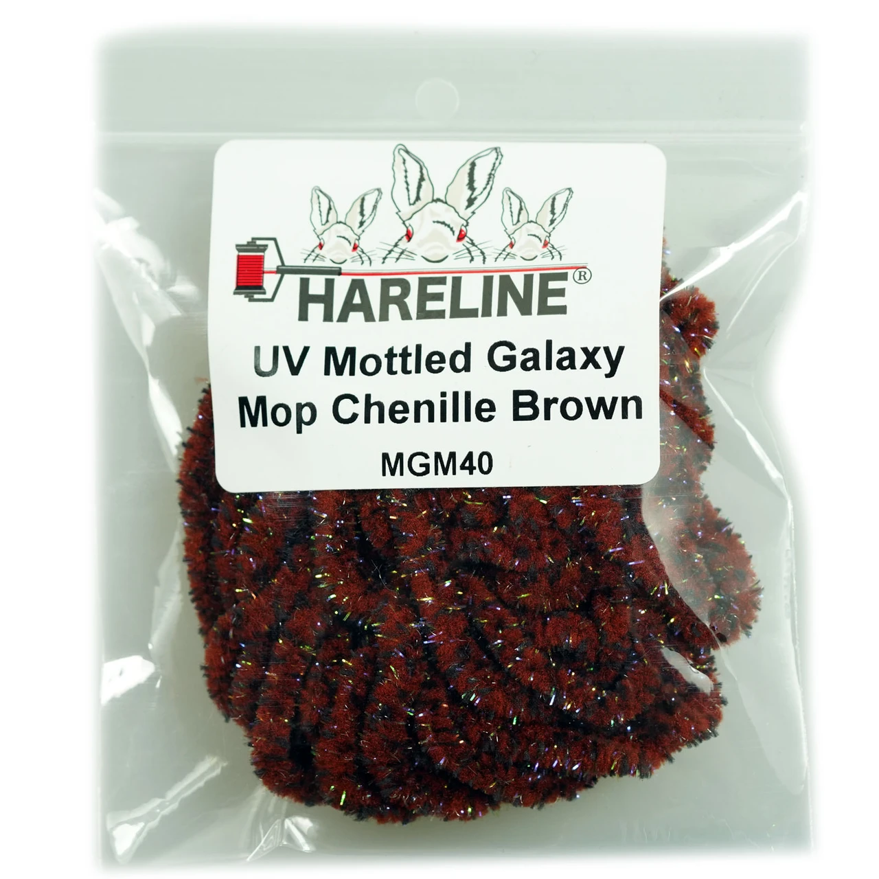 Hareline UV Mottled Galaxy Mop Chenille Brown