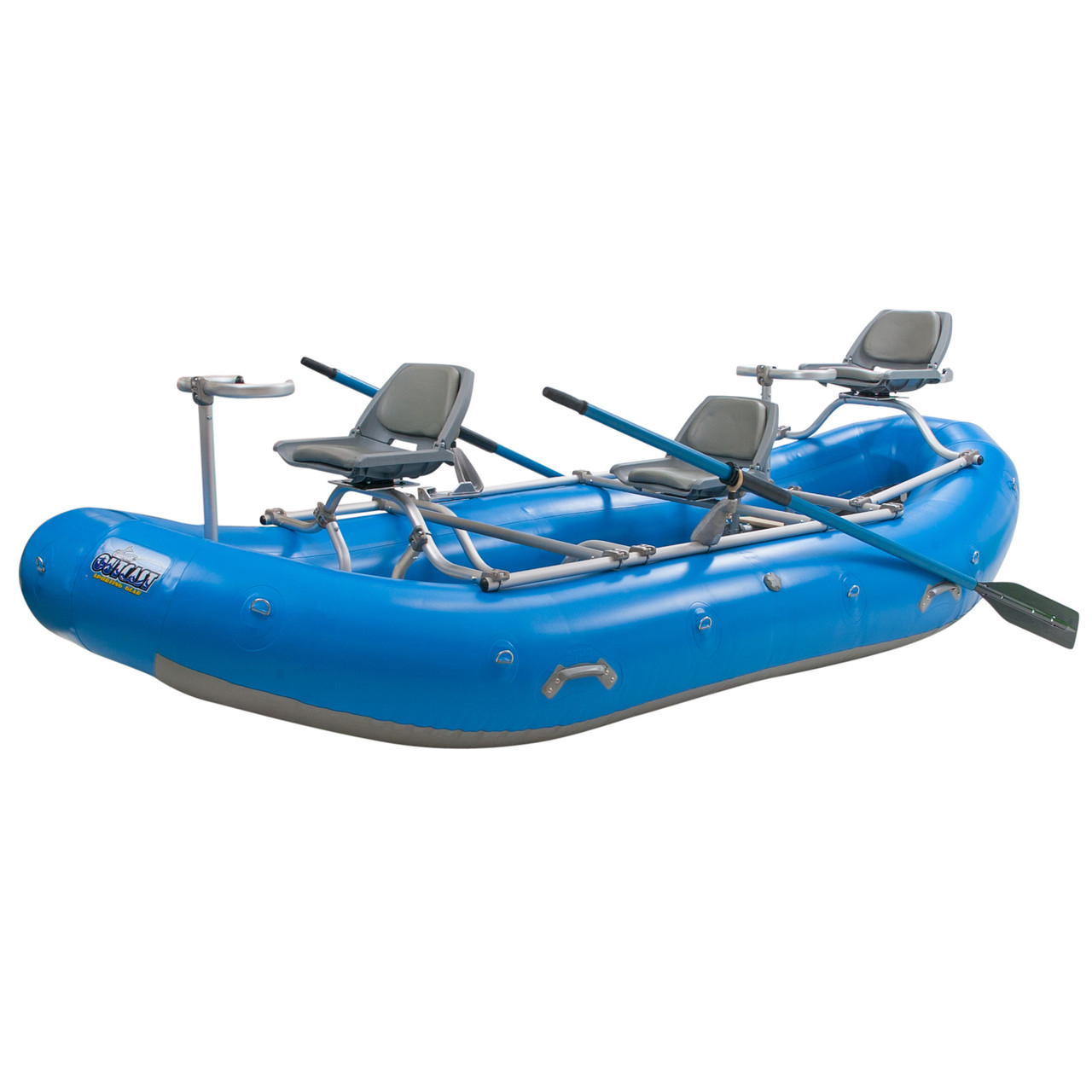Outcast PAC 1400 Two Person Inflatable Portable Fly Fishing Boat 3 Seats