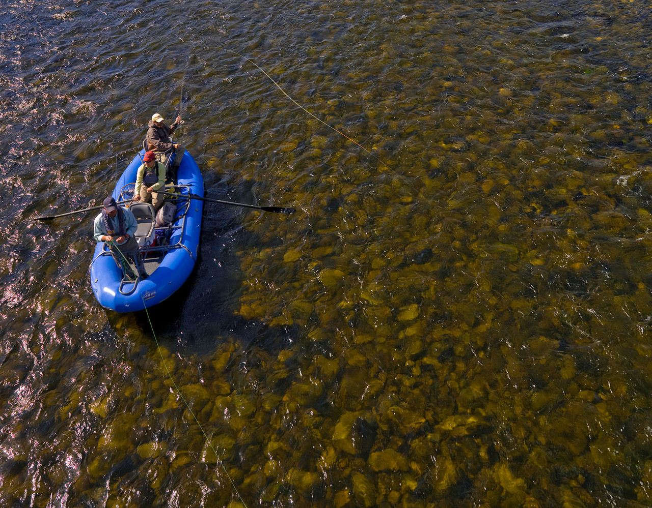 Outcast PAC 1400 Two Person Inflatable Portable Fly Fishing Boat 3 Seats