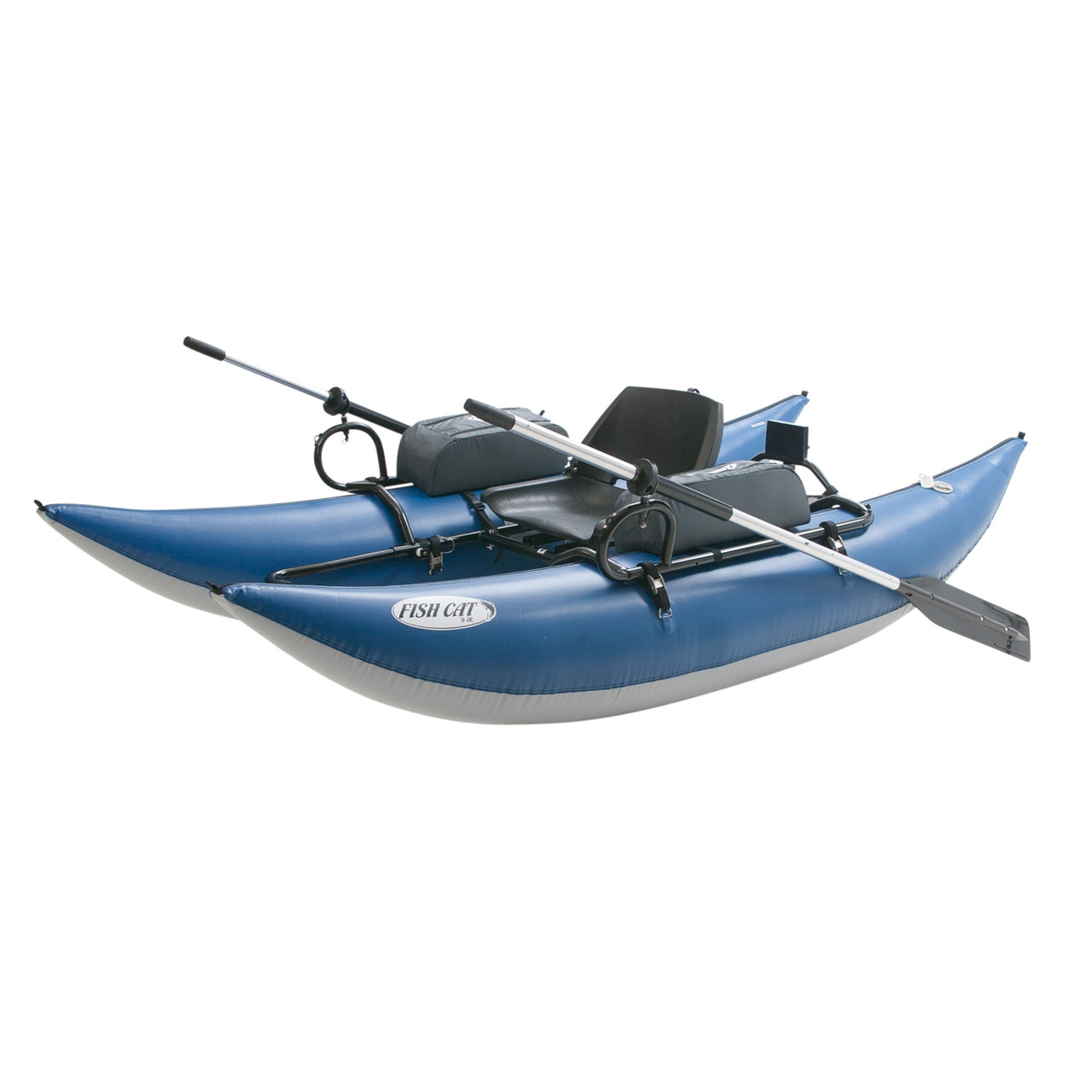 Outcast Fish Cat 9-IR Blue One Person Fly Fishing Portable Pontoon Boat