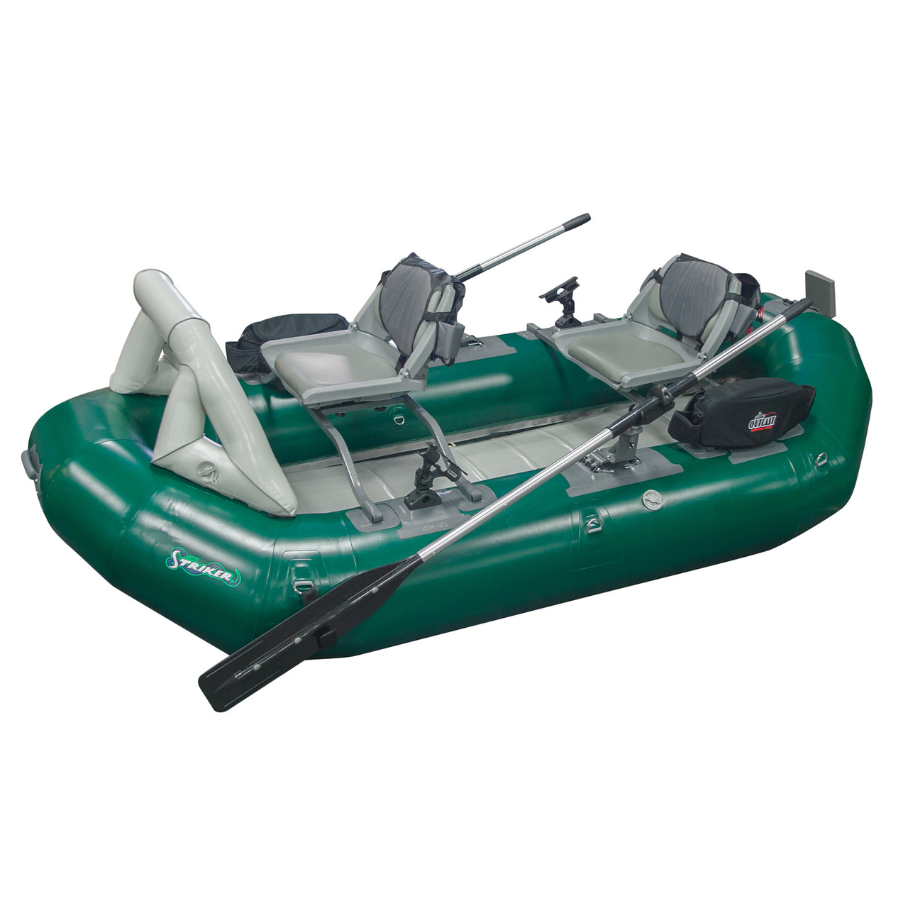 OSG Striker Green Two Person Inflatable Minimal Frame Portable Fly Fishing Boat