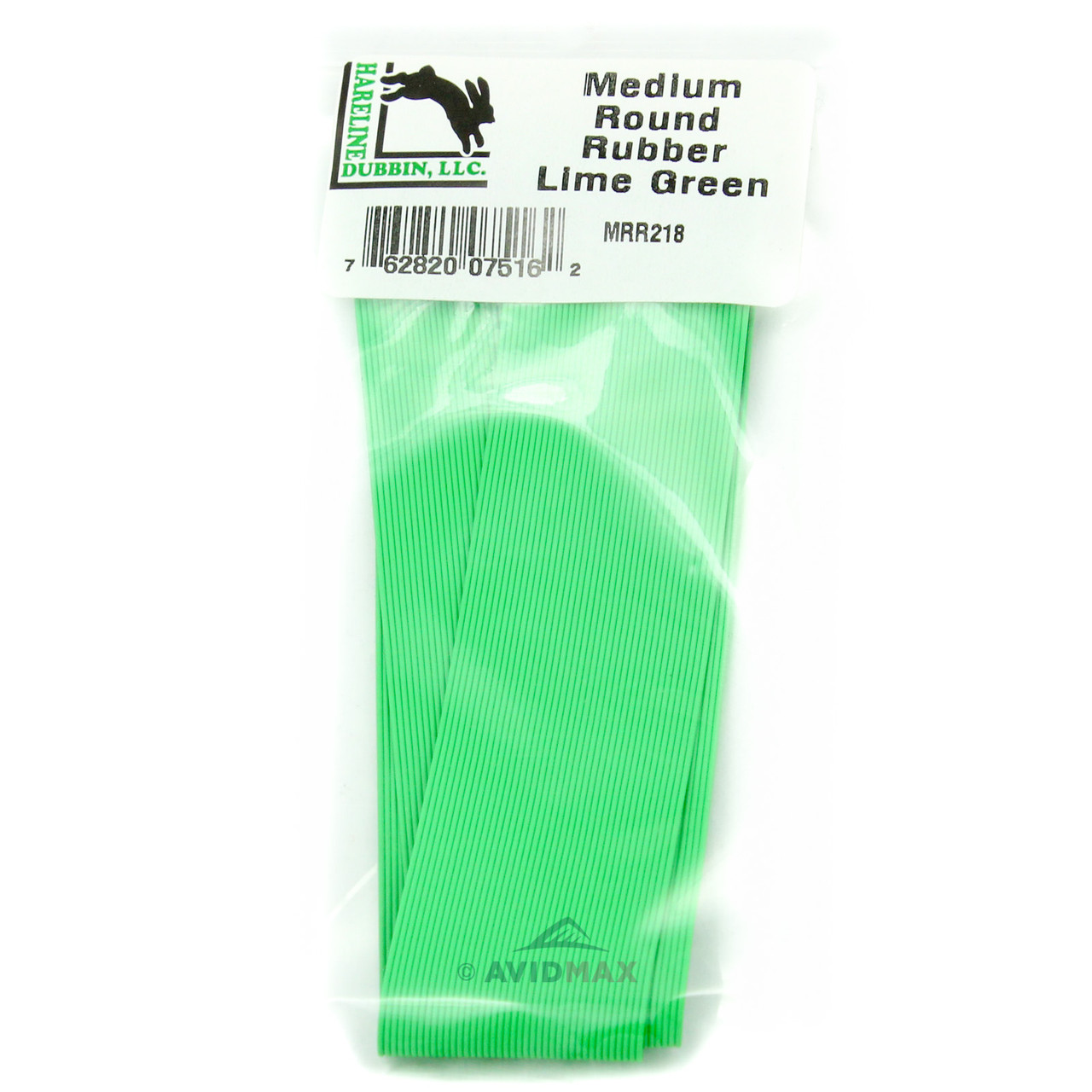 Hareline Medium Round Rubber Lime Green