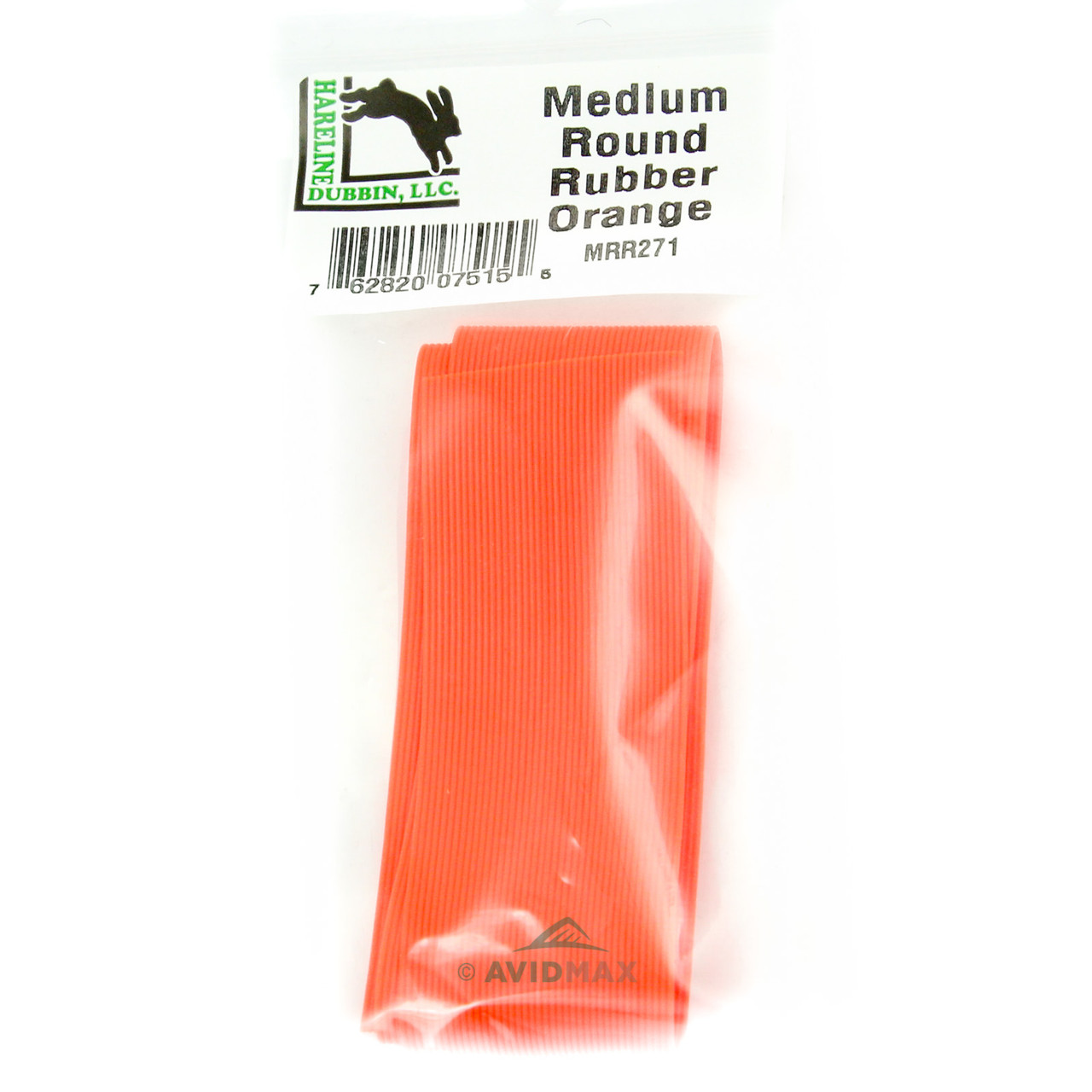 Hareline Medium Round Rubber Orange