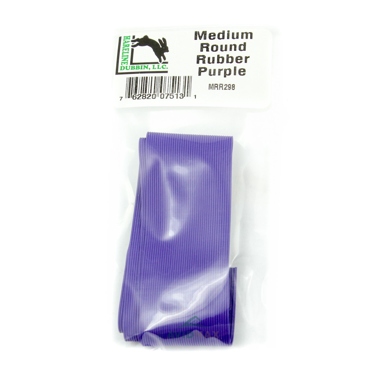 Hareline Medium Round Rubber Purple
