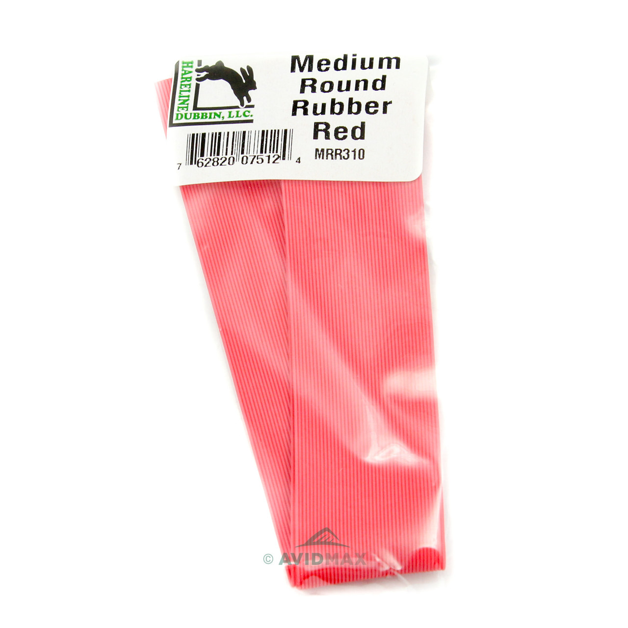Hareline Medium Round Rubber Red