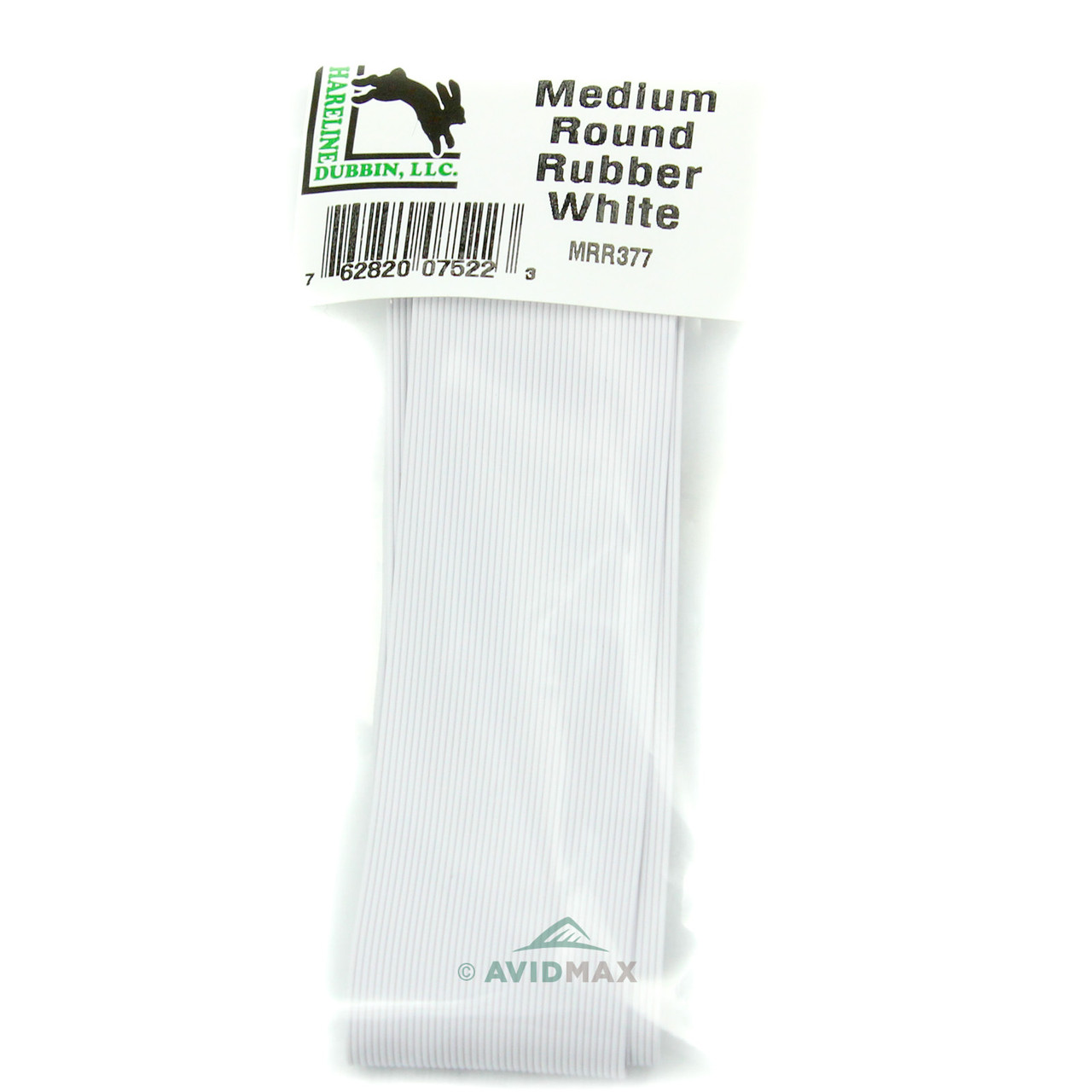 Hareline Medium Round Rubber White
