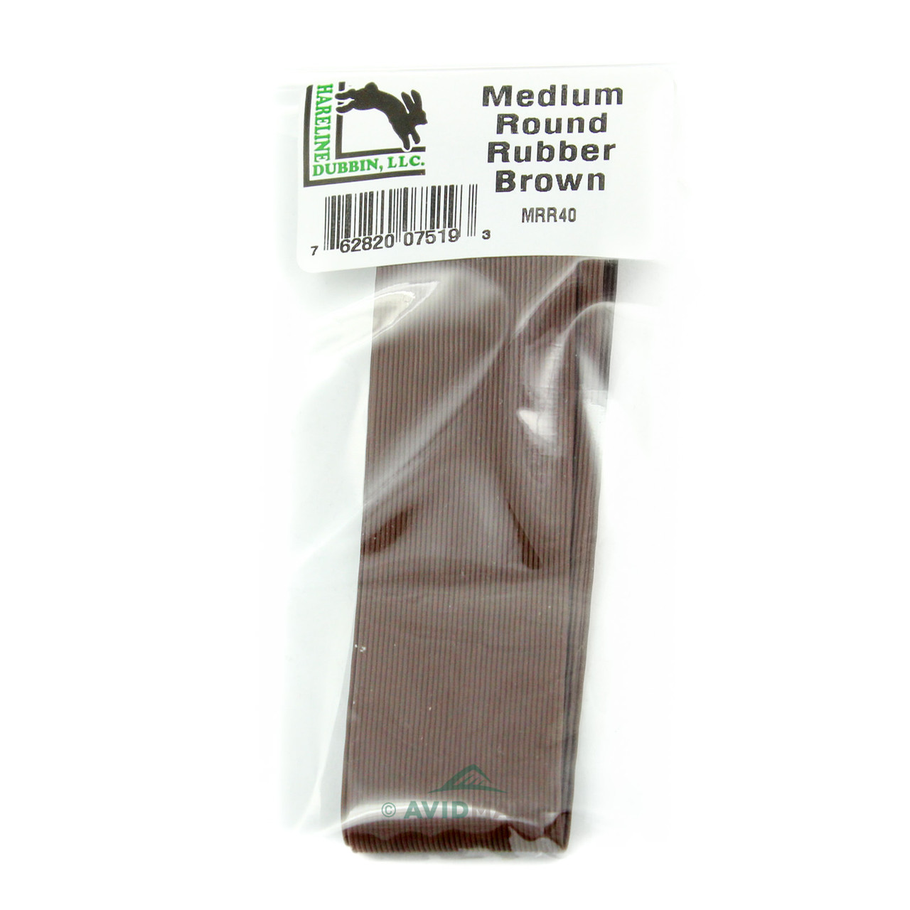 Hareline Medium Round Rubber Brown