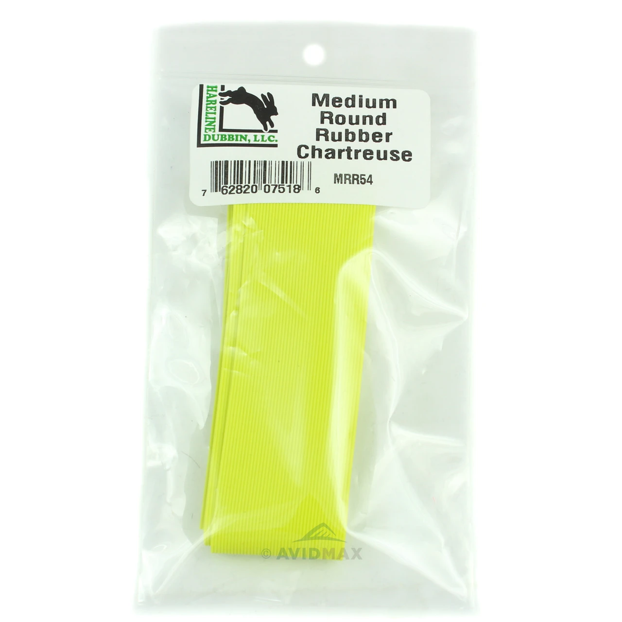 Hareline Medium Round Rubber Chartreuse