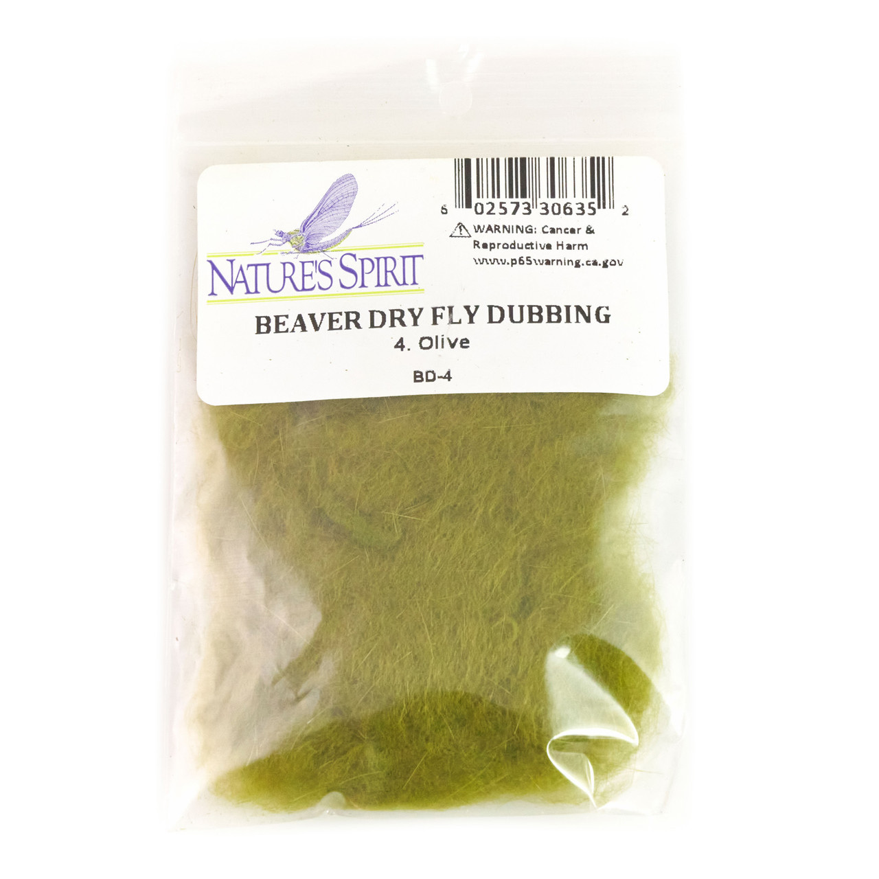 Nature's Spirit Beaver Dry Fly Dubbing Olive