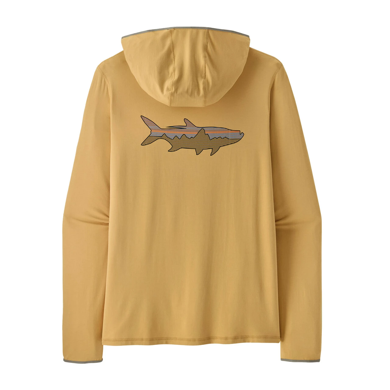 Patagonia Men's Tropic Comfort Natural Graphic Hoody - Fitz Roy Tarpon: Beeswax Tan