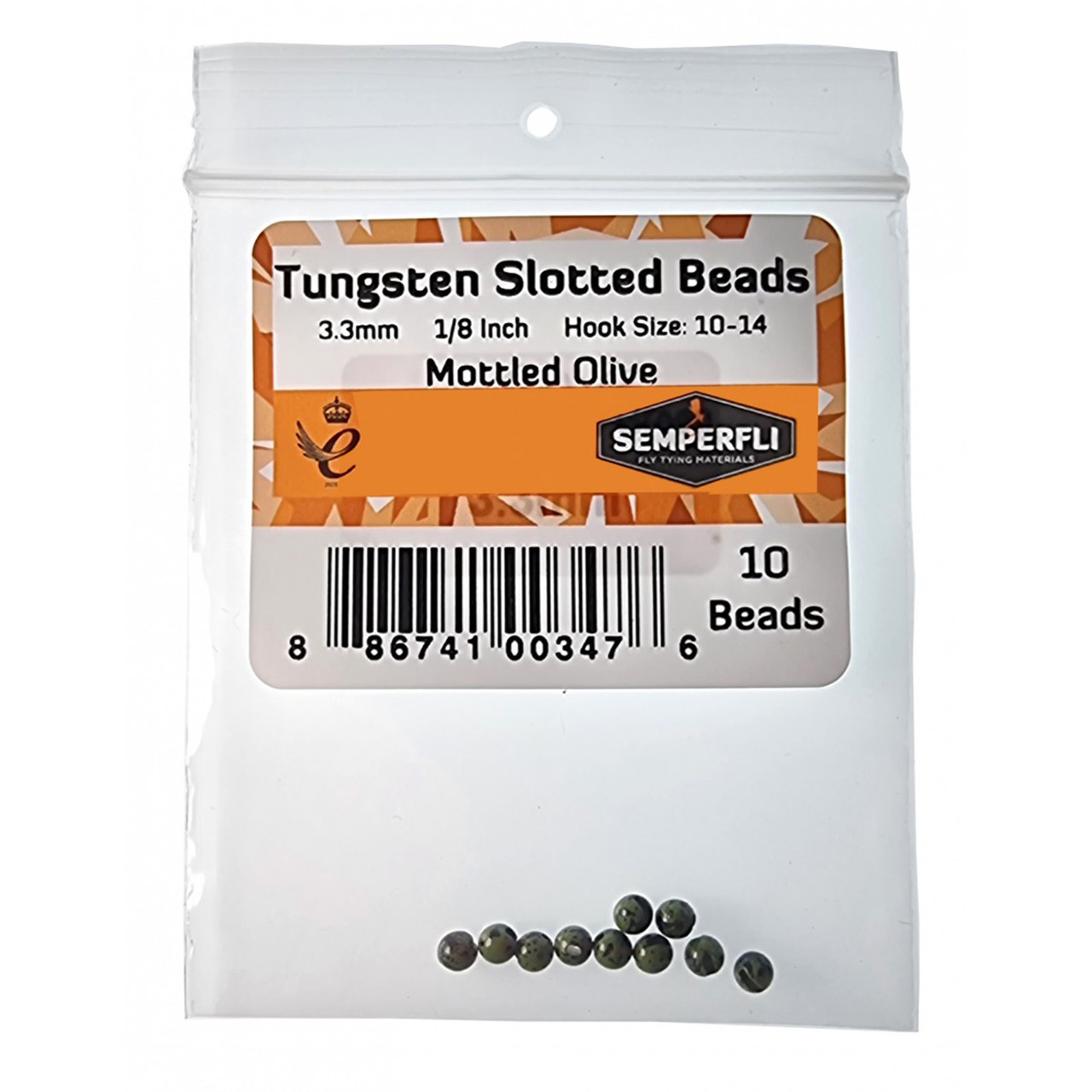 Semperfli Tungsten Slotted Beads Mottled Semperfli Tungsten Slotted Beads Mottled