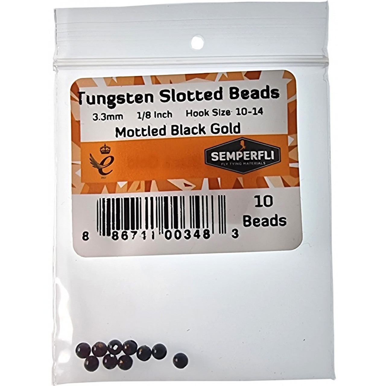 Semperfli Tungsten Slotted Beads Mottled Semperfli Tungsten Slotted Beads Mottled